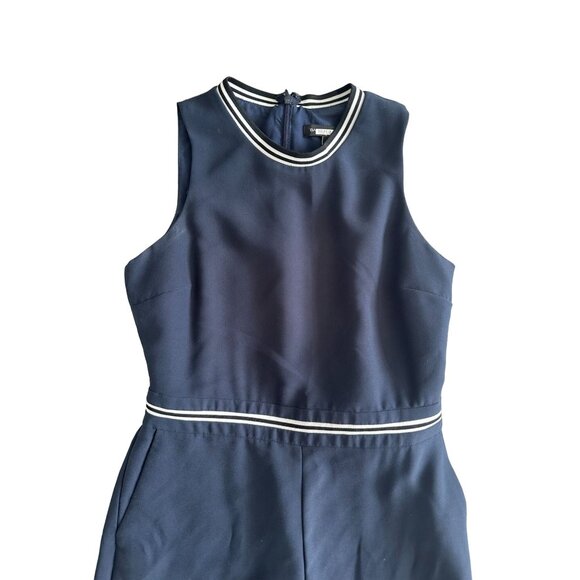 BANANA REPUBLIC Navy Blue Wide Leg Jumpsuit Size 0 - Picture 2 of 7